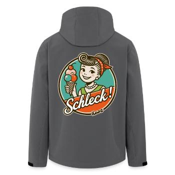 Lécher! Femme rétro avec glace - Veste softshell homme en polyester recyclé Stanley/Stella - noir - Dos - AI Model Male 185 light (185cm)