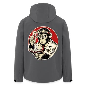 Gorille scientifique avec éprouvette - Veste softshell homme en polyester recyclé Stanley/Stella - noir - Dos - AI Model Male 185 light (185cm)