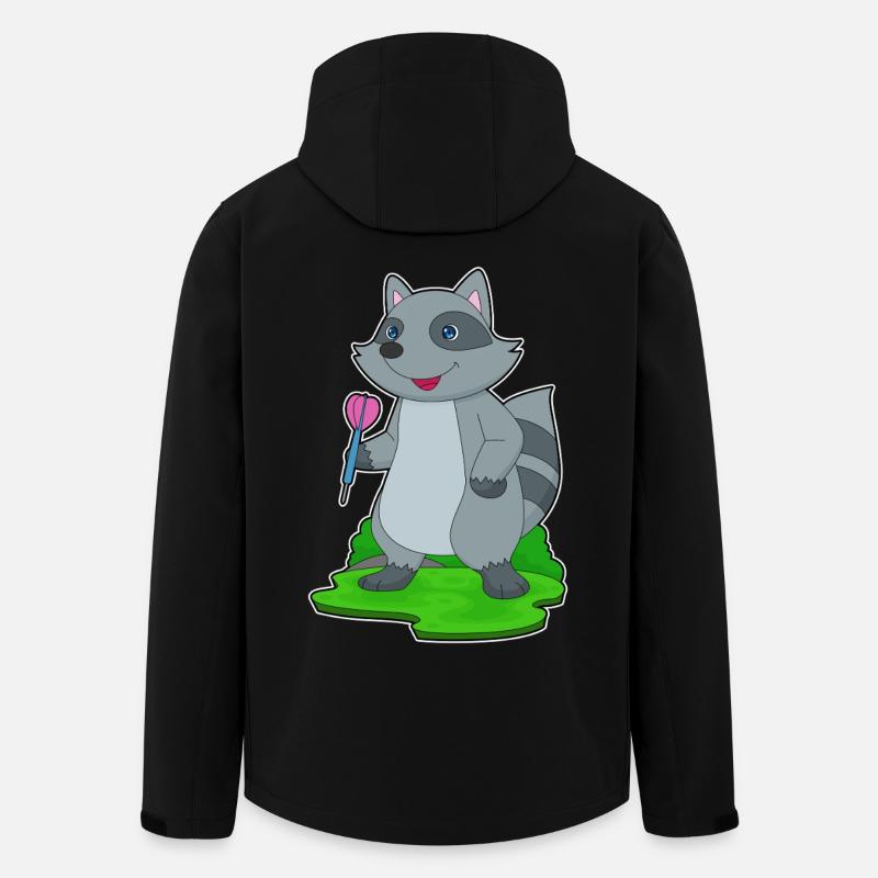 Waschbär Dart Dartpfeil - Recycelte Männer Softshell-Jacke von Stanley/Stella - Schwarz
