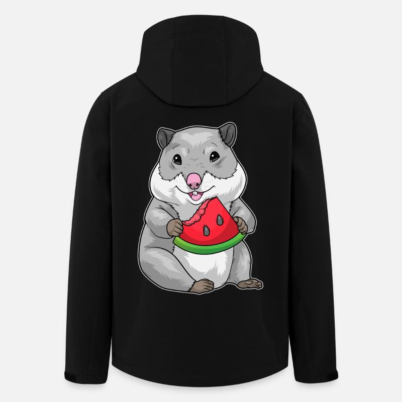 Hamster Watermelon - Men’s Recycled Softshell Jacket by Stanley/Stella - black