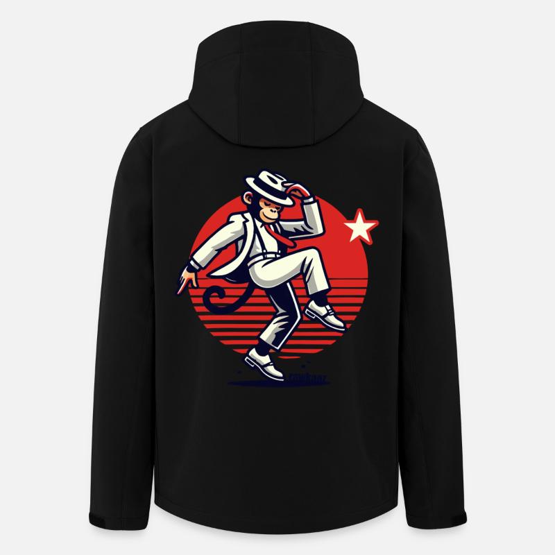 Moonwalk Monkey Singe Danse Singe - Veste softshell homme en polyester recyclé Stanley/Stella - noir