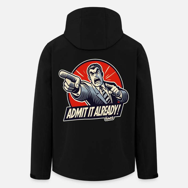 The Ultimate Accuser – Admit It! - Men’s Recycled Softshell Jacket by Stanley/Stella - black
