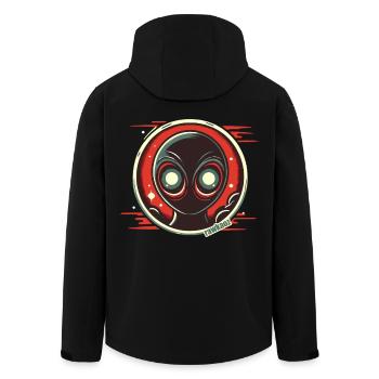 Mysterious alien with shining eyes - Men’s Recycled Softshell Jacket by Stanley/Stella - black - Back - AI Model Male 185 light (185cm)