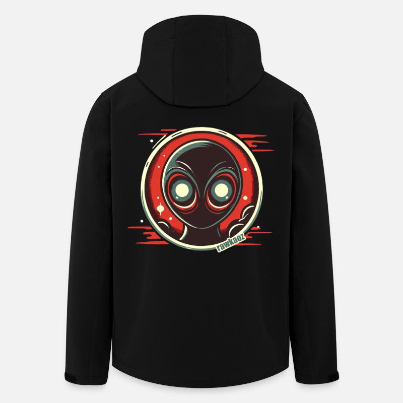 Mystérieux extraterrestre aux yeux brillants - Veste softshell homme en polyester recyclé Stanley/Stella - noir