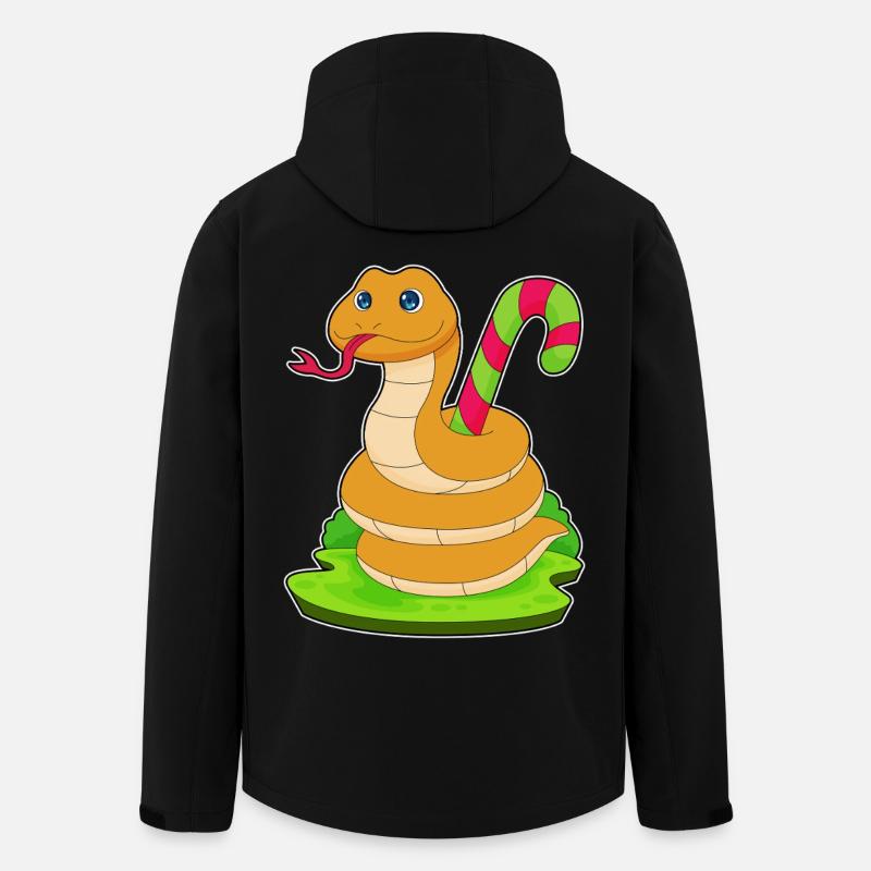 Snake candy cane - Men’s Recycled Softshell Jacket by Stanley/Stella - black