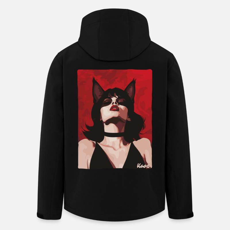 Seductive woman with cat ears - Men’s Recycled Softshell Jacket by Stanley/Stella - black