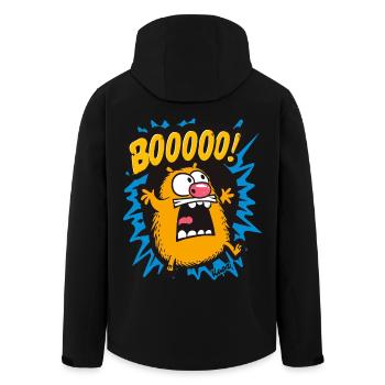 Lustiger Boo Hamster - Recycelte Männer Softshell-Jacke von Stanley/Stella - Schwarz - Hinten - AI Model Male 185 light (185cm)