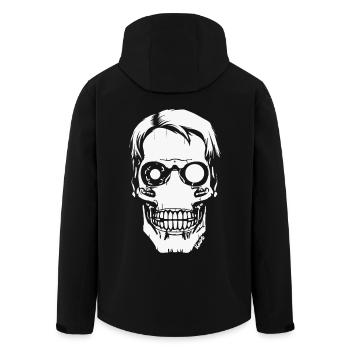 Cyber Skull – Futuristic Skull - Men’s Recycled Softshell Jacket by Stanley/Stella - black - Back - AI Model Male 185 light (185cm)