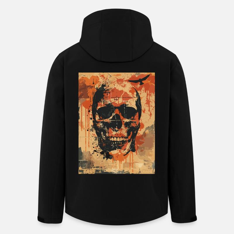Creepy skull with ravens - Men’s Recycled Softshell Jacket by Stanley/Stella - black