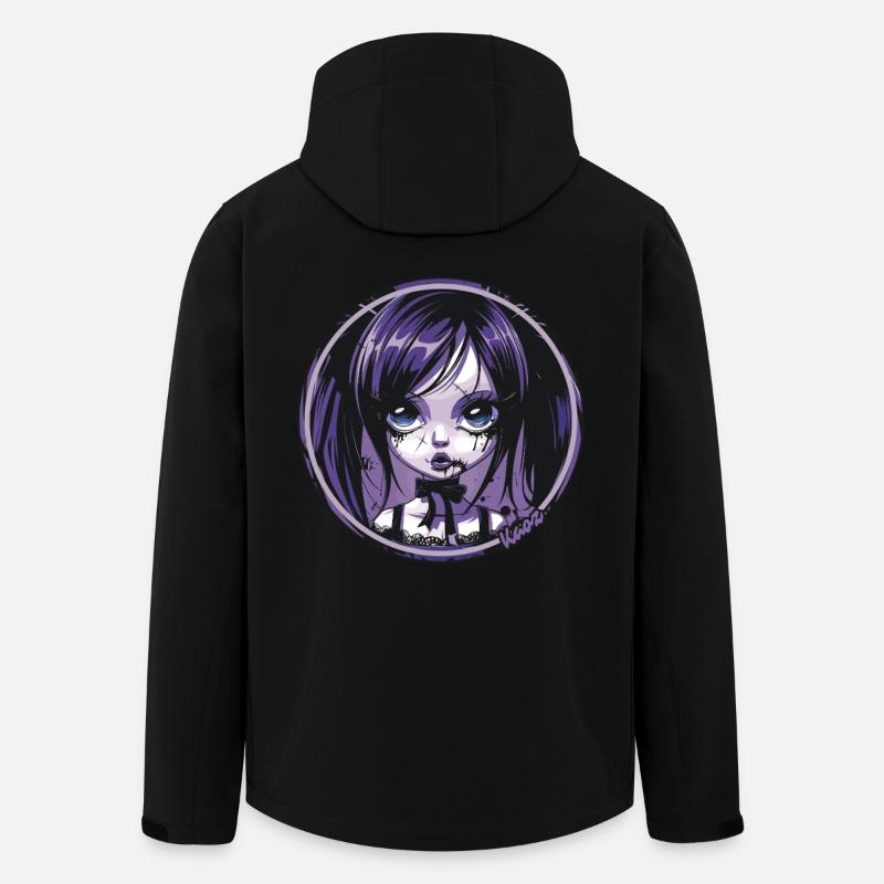 Gothic Chibi Mädchen – Dunkle Ästhetik - Recycelte Männer Softshell-Jacke von Stanley/Stella - Schwarz