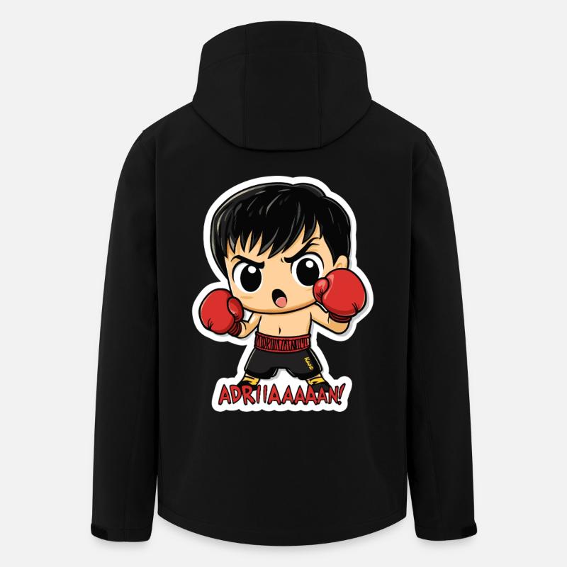 Chibi Boxer – Kampfgeist mit Kultzitat - Recycelte Männer Softshell-Jacke von Stanley/Stella - Schwarz
