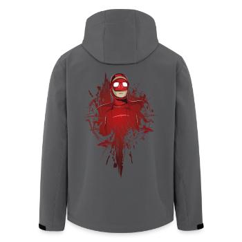 Tauchen, Taucher, Apnoe Taucher, Scuba Diver - Recycelte Männer Softshell-Jacke von Stanley/Stella - Schwarz - Hinten - AI Model Male 185 light (185cm)