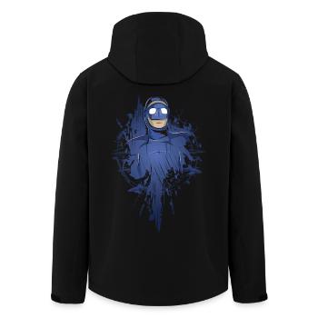 Tauchen, Taucher, Apnoe Taucher, Scuba Diver - Recycelte Männer Softshell-Jacke von Stanley/Stella - Schwarz - Hinten - AI Model Male 185 light (185cm)