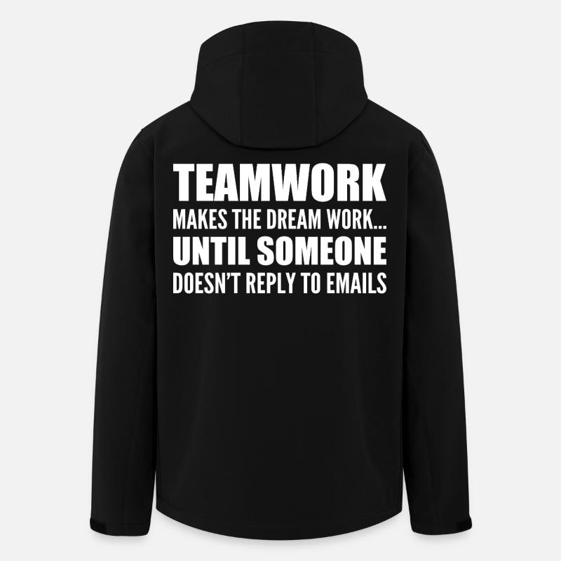 Gemeinschaftsarbeit... ohne E-Mail-Antwort - Recycelte Männer Softshell-Jacke von Stanley/Stella - Schwarz