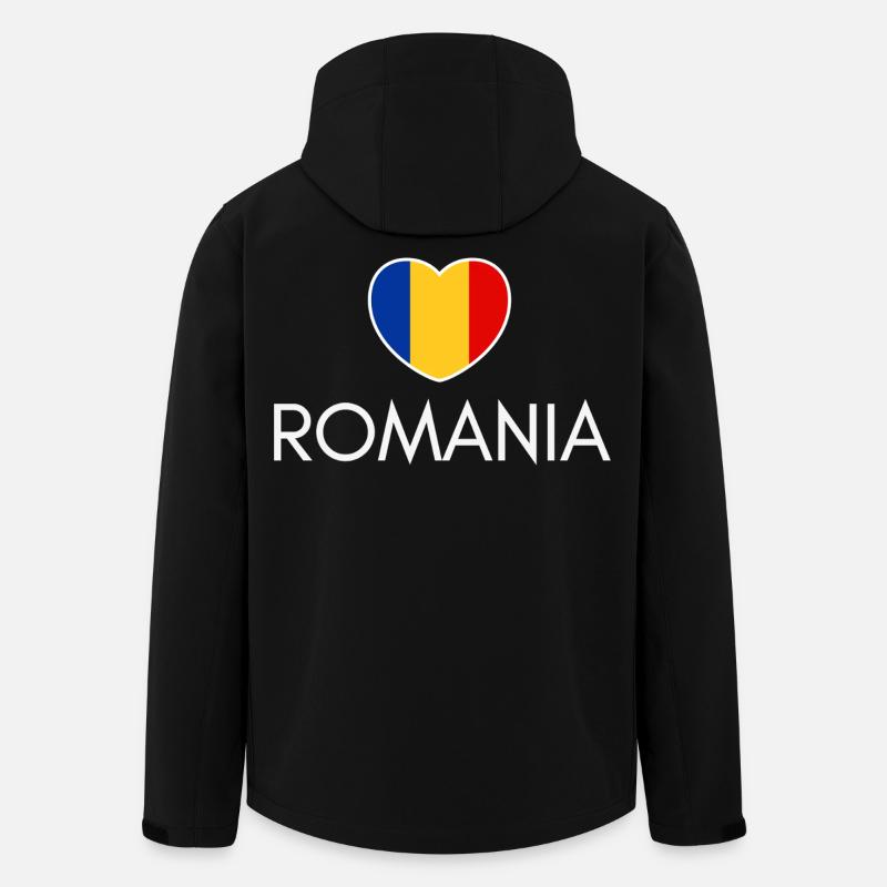 I love Romania, Romanian pride - Men’s Recycled Softshell Jacket by Stanley/Stella - black
