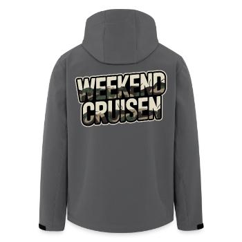 Croisière du week-end pour les amateurs de voitures et de tuning - Veste softshell homme en polyester recyclé Stanley/Stella - noir - Dos - AI Model Male 185 light (185cm)
