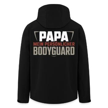 Vatertag Papa Humor Beschützer Vater - Recycelte Männer Softshell-Jacke von Stanley/Stella - Schwarz - Hinten - AI Model Male 185 light (185cm)