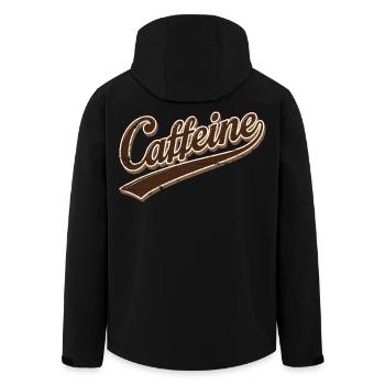 Koffein Retro-Skript - Recycelte Männer Softshell-Jacke von Stanley/Stella - Schwarz - Hinten - AI Model Male 185 light (185cm)
