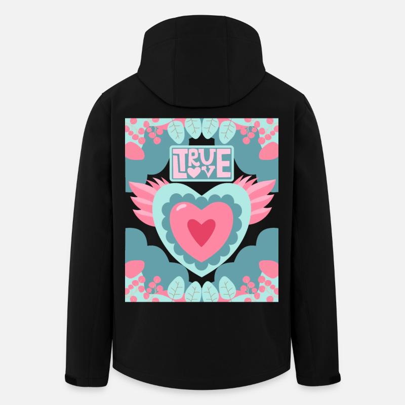 Liebe-Spruch, True-Love, Valentinstag Motiv - Recycelte Männer Softshell-Jacke von Stanley/Stella - Schwarz