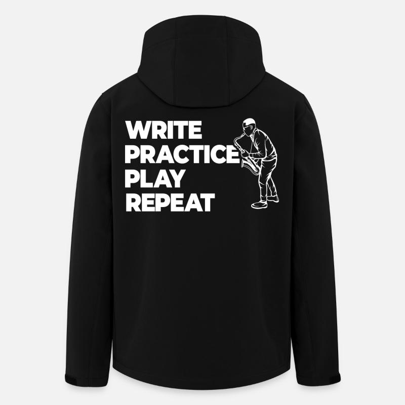 Writing, practicing, playing, repeating - Men’s Recycled Softshell Jacket by Stanley/Stella - black