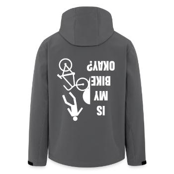 Mon vélo est-il en bon état ? | VTT drôle de dicton - Veste softshell homme en polyester recyclé Stanley/Stella - noir - Dos - AI Model Male 185 light (185cm)