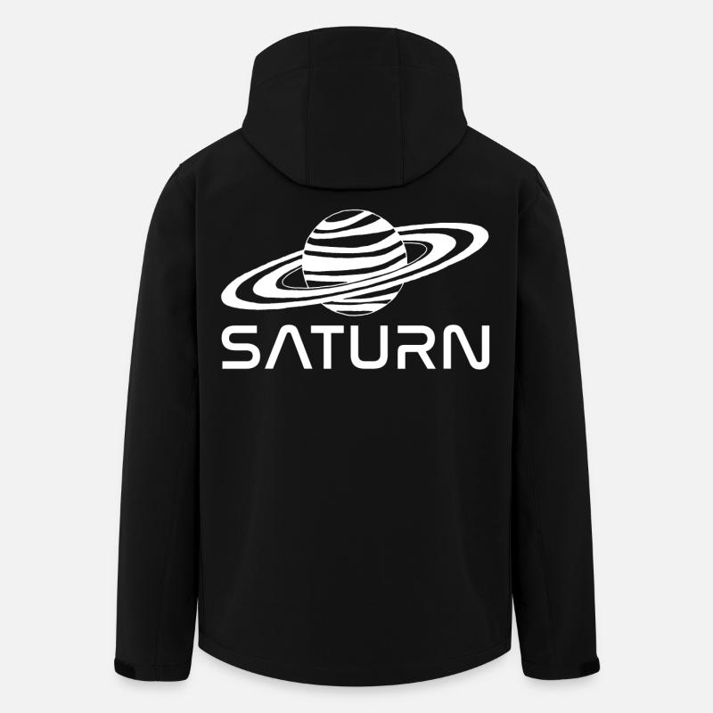 Weißer Saturn Planet - Recycelte Männer Softshell-Jacke von Stanley/Stella - Schwarz