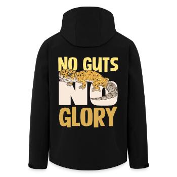 No Guts No Glory Gecko Adventure - Men’s Recycled Softshell Jacket by Stanley/Stella - black - Back - AI Model Male 185 light (185cm)