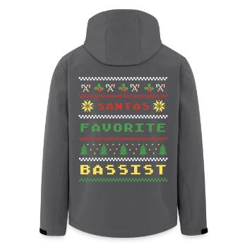 Le bassiste préféré du Père Noël Conception de la basse de Noël - Veste softshell homme en polyester recyclé Stanley/Stella - noir - Dos - AI Model Male 185 light (185cm)