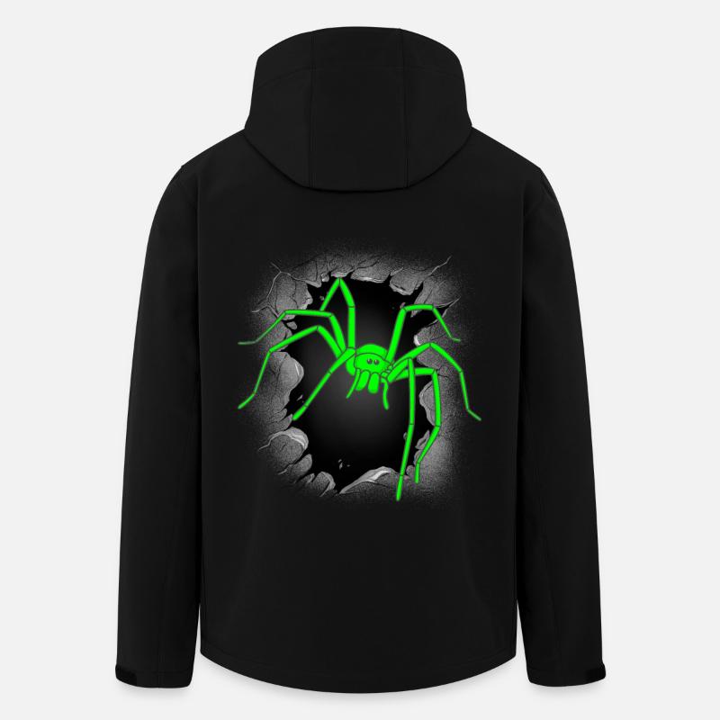 Spinnen Spinne Halloween Spinnen Phobie - Recycelte Männer Softshell-Jacke von Stanley/Stella - Schwarz