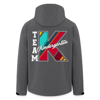 Team Kindergarten Teacher - Men’s Recycled Softshell Jacket by Stanley/Stella - black - Back - AI Model Male 185 light (185cm)
