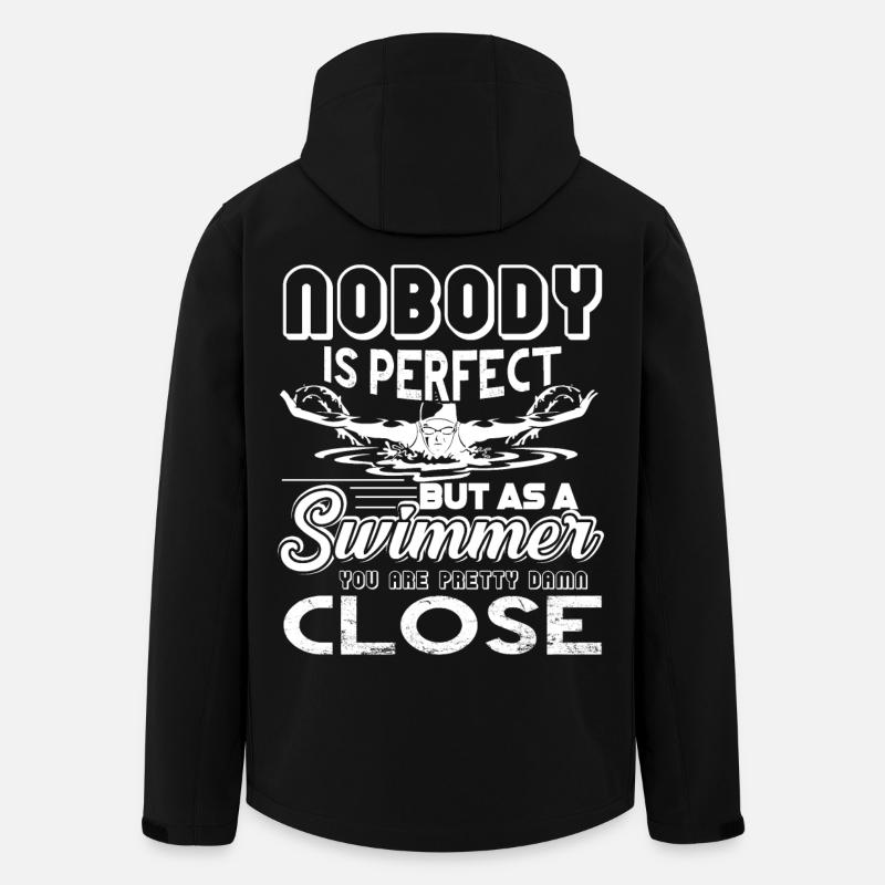 Swimming Nobody Is Perfect - Men’s Recycled Softshell Jacket by Stanley/Stella - black