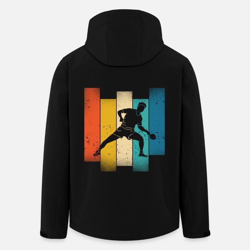 Table tennis player retro style - Men’s Recycled Softshell Jacket by Stanley/Stella - black