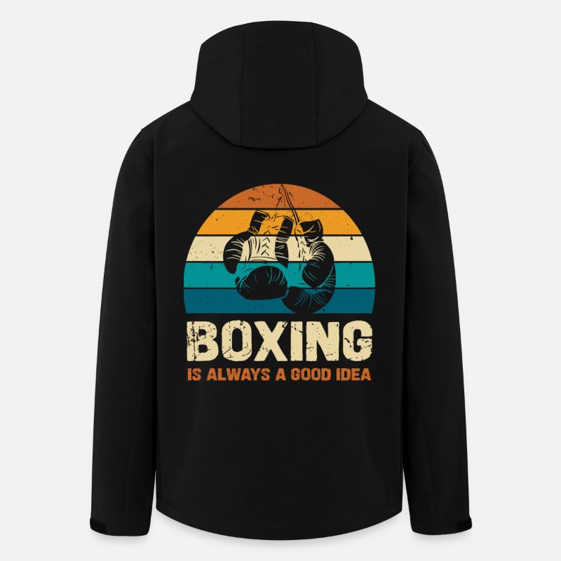 La boxe est toujours une bonne idée - Veste softshell homme en polyester recyclé Stanley/Stella - noir