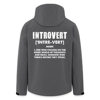 Introvert Definition Humor Statement - Men’s Recycled Softshell Jacket by Stanley/Stella - black - Back - AI Model Male 185 light (185cm)
