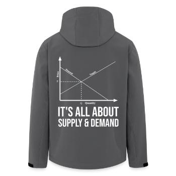 It's all about supply and demand - Men’s Recycled Softshell Jacket by Stanley/Stella - anthracite - Back - AI Model Male 185 light (185cm)