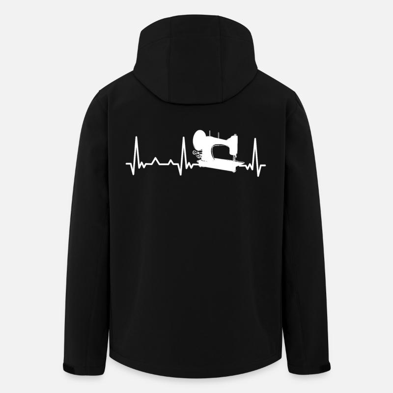 Sewing Machine Heartbeat Sewing Passion - Veste softshell homme en polyester recyclé Stanley/Stella - noir