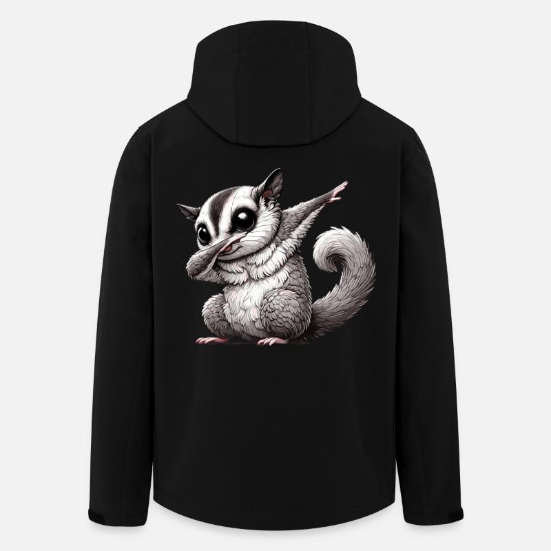 Kurzkopfgleitbeutler, Sugar Glider, Dabbing - Men’s Recycled Softshell Jacket by Stanley/Stella - black