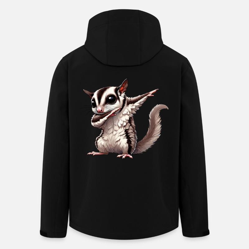Kurzkopfgleitbeutler, phalanger volant, dabbing - Veste softshell homme en polyester recyclé Stanley/Stella - noir