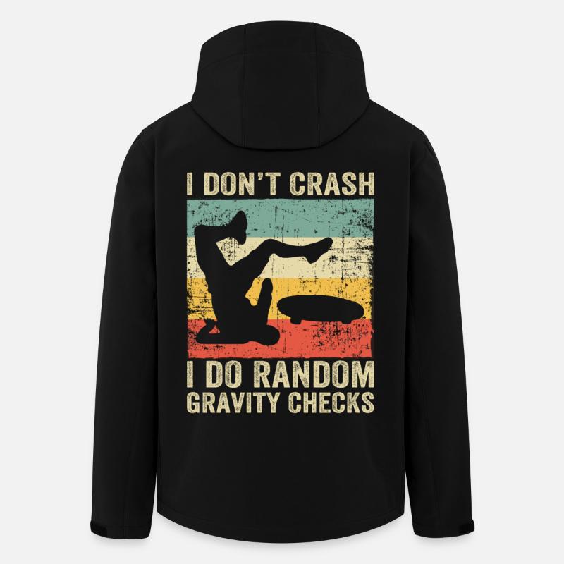 I Dont Crash I Do Random Gravity Checks Skate - Men’s Recycled Softshell Jacket by Stanley/Stella - black