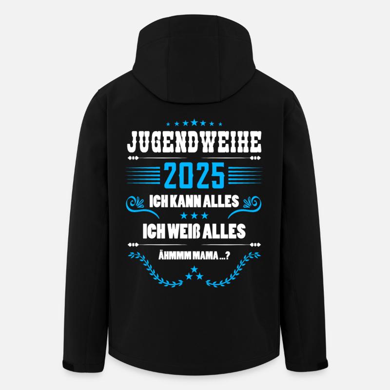 Jugendweihe 2025 Spruch Ich kann alles Mama - Recycelte Männer Softshell-Jacke von Stanley/Stella - Schwarz