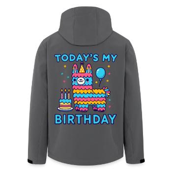 Birthday, Children's Birthday, Birthday Party - Men’s Recycled Softshell Jacket by Stanley/Stella - black - Back - AI Model Male 185 light (185cm)
