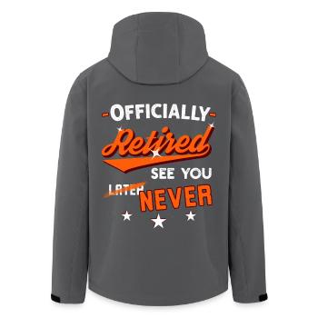 Officially Retired - See You Never - Recycelte Männer Softshell-Jacke von Stanley/Stella - Schwarz - Hinten - AI Model Male 185 light (185cm)