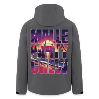 Malle Party Crew Mallorca Urlaub - Recycelte Männer Softshell-Jacke von Stanley/Stella - Schwarz - Hinten - AI Model Male 185 light (185cm)