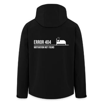 Error 404 - Motivation not found | Nerd Spruch - Recycelte Männer Softshell-Jacke von Stanley/Stella - Schwarz - Hinten - AI Model Male 185 light (185cm)