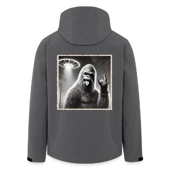 Rock, Rocker, Rock Music, Heavy Metal, Rock Hand - Men’s Recycled Softshell Jacket by Stanley/Stella - black - Back - AI Model Male 185 light (185cm)