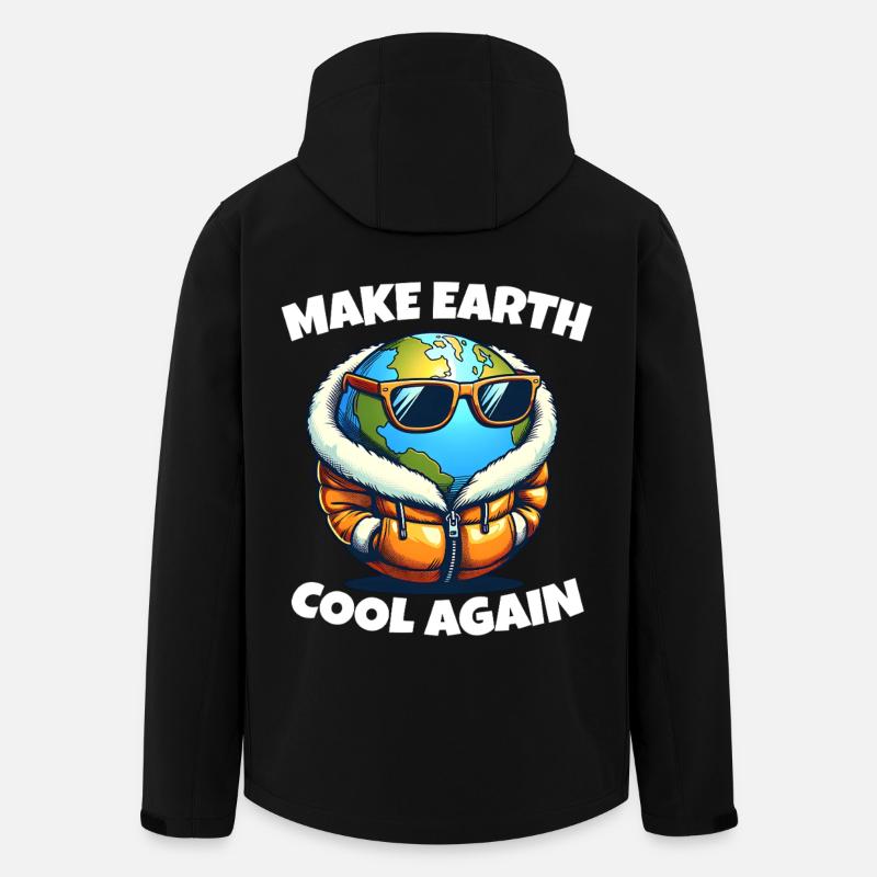 Make Earth Cool Again Klimawandel Protest Demo - Recycelte Männer Softshell-Jacke von Stanley/Stella - Schwarz