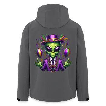 Mardi Gras Alien - Men’s Recycled Softshell Jacket by Stanley/Stella - black - Back - AI Model Male 185 light (185cm)
