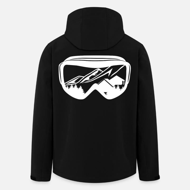 Snowboarding Brille - Recycelte Männer Softshell-Jacke von Stanley/Stella - Schwarz