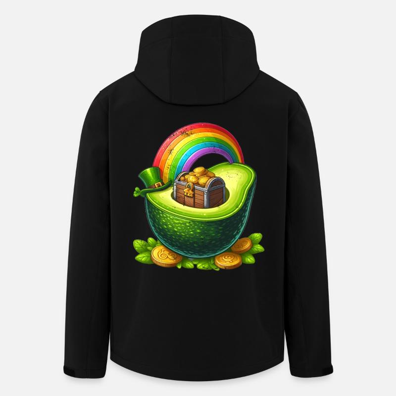 Avocado St. Patrick's Day - Men’s Recycled Softshell Jacket by Stanley/Stella - black