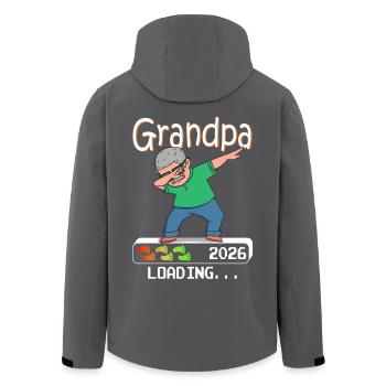 Future grand-mère 2026 chargement futur grand-père - Veste softshell homme en polyester recyclé Stanley/Stella - noir - Dos - AI Model Male 185 light (185cm)